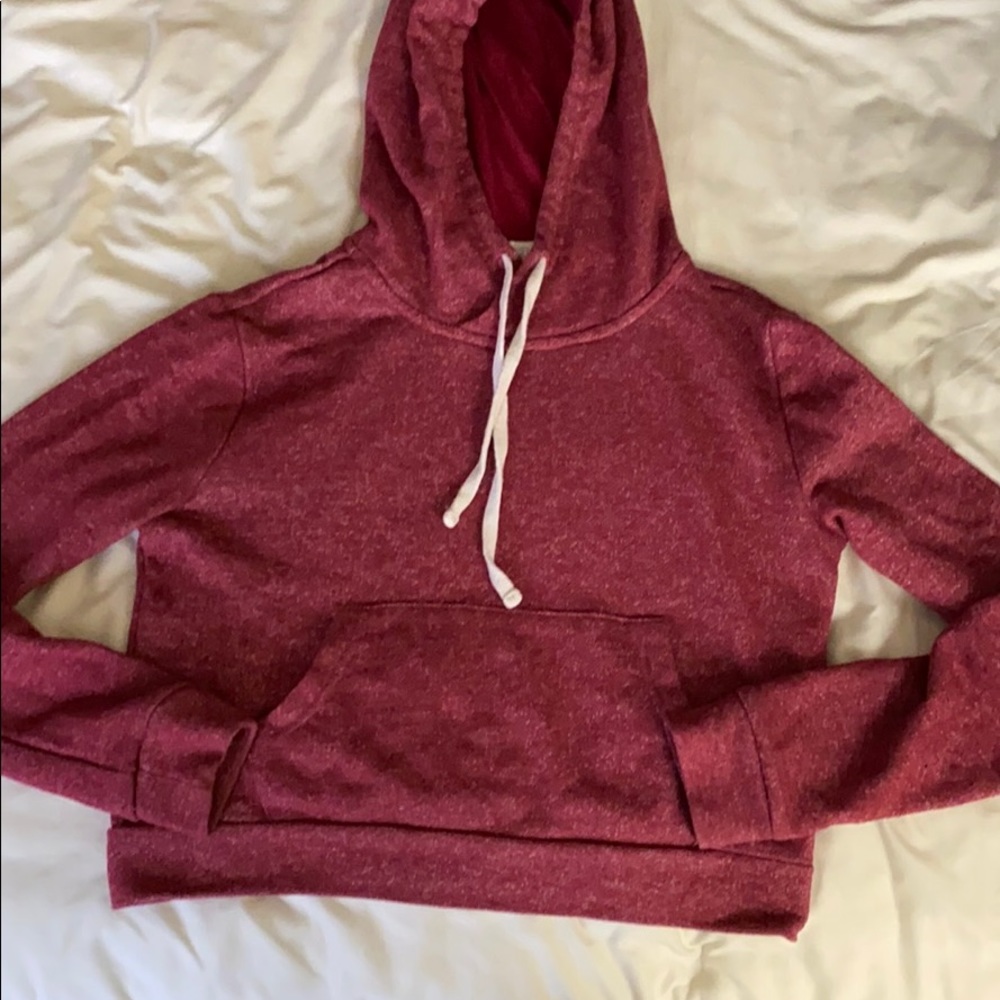 Cranberry Cropped Hoodie
